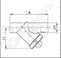 sanitary Y-type welded filter